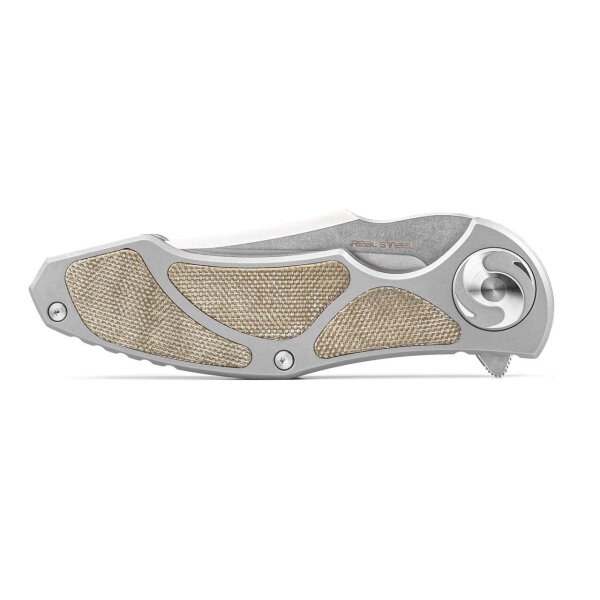 Real Steel RSK Exorcist Ti Green Micarta Three Scales