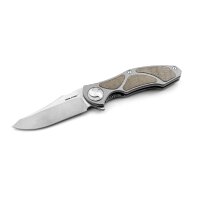 Real Steel RSK Exorcist Ti Green Micarta Three Scales