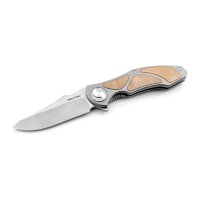 Real Steel RSK Exorcist Ti Natural Micarta Three Scales