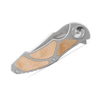 Real Steel RSK Exorcist Ti Natural Micarta Three Scales