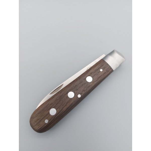 Otter Drei-Nieten-Messer Carbon C75 Carbonstahl Räuchereiche Braun Nieten