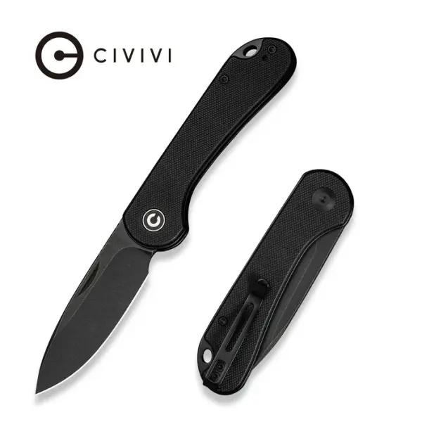CIVIVI Elementum Slipjoint 14C28N Stahl Black G10