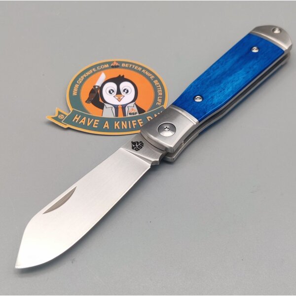 QSP Knife Jumping Jack Slipjoint QS167-B Knochengriff Blau