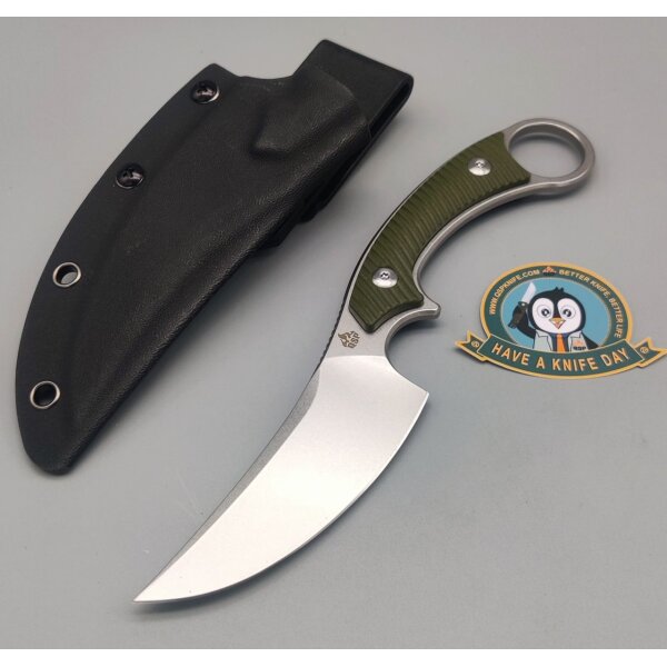 QSP Knife Viper QS166-B1 Outdoormesser Green G10