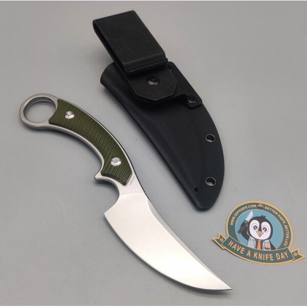 QSP Knife Viper QS166-B1 Outdoormesser Green G10