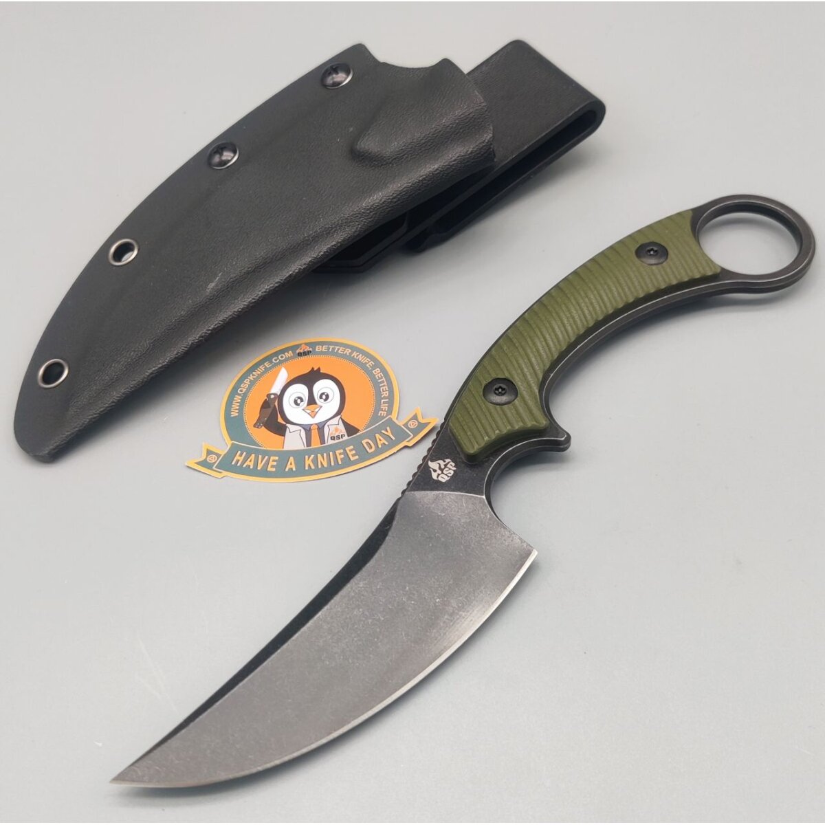 QSP Knife Viper QS166-B2 Outdoormesser Green G10, 84,95 €