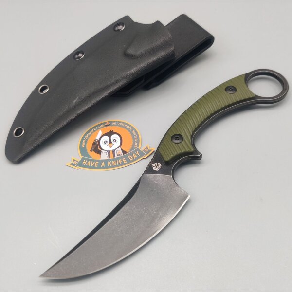 QSP Knife Viper QS166-B2 Outdoormesser Green G10