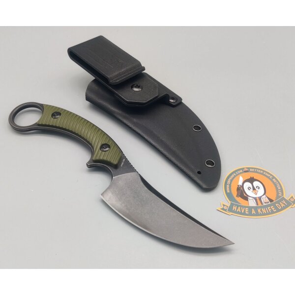 QSP Knife Viper QS166-B2 Outdoormesser Green G10