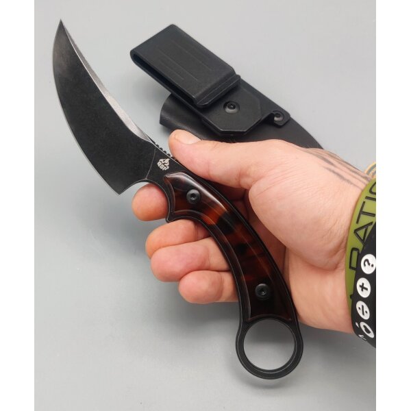 QSP Knife Viper QS166-C2 Outdoormesser Tortoise Resin