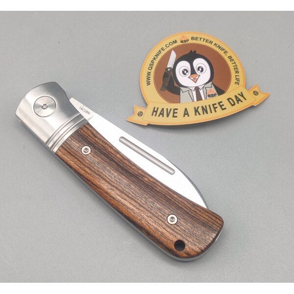 QSP Knife Hedgehog QS142SP-B Spearpoint Bocoteholz