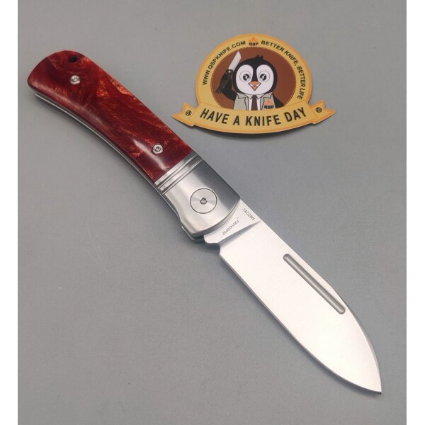 QSP Knife Hedgehog QS142SP-C Spearpoint Red Resin