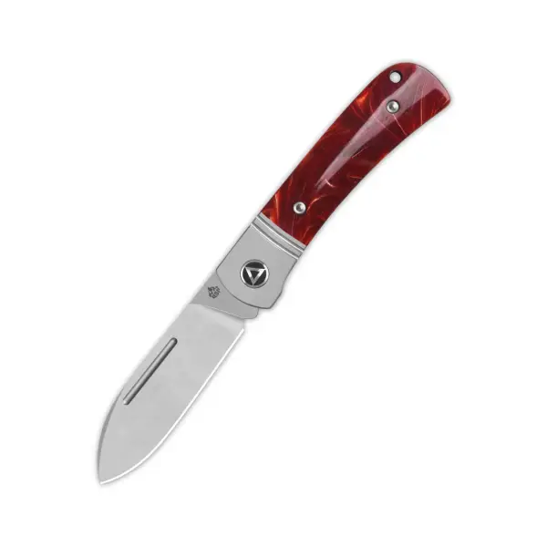 QSP Knife Hedgehog QS142SP-C Spearpoint Red Resin