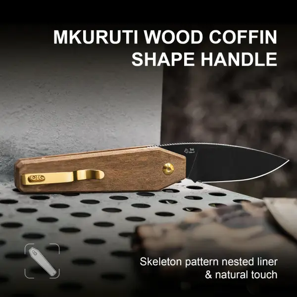 Kizer Tomb Nitro-V Stahl Mkuruti Button Lock Folder