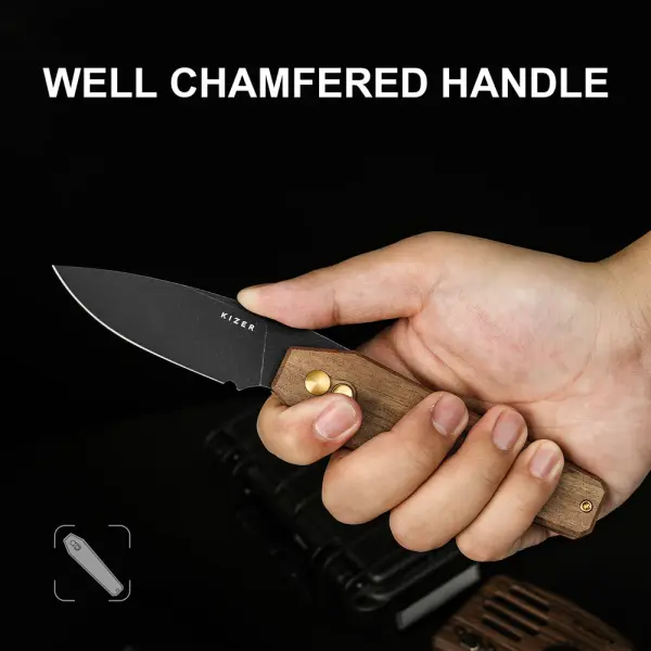 Kizer Tomb Nitro-V Stahl Mkuruti Button Lock Folder