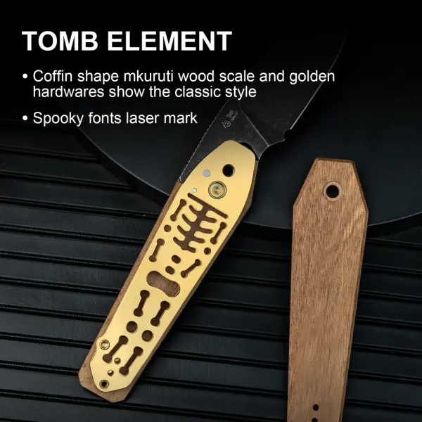 Kizer Tomb Nitro-V Stahl Mkuruti Button Lock Folder