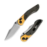 Kizer Mini Mystic Nitro-V Stahl Burlap Micarta + Aluminium