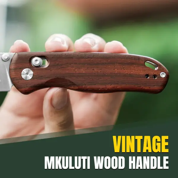 Kizer Drop Bear Nitro-V Stahl Holzgriff Clutch Lock