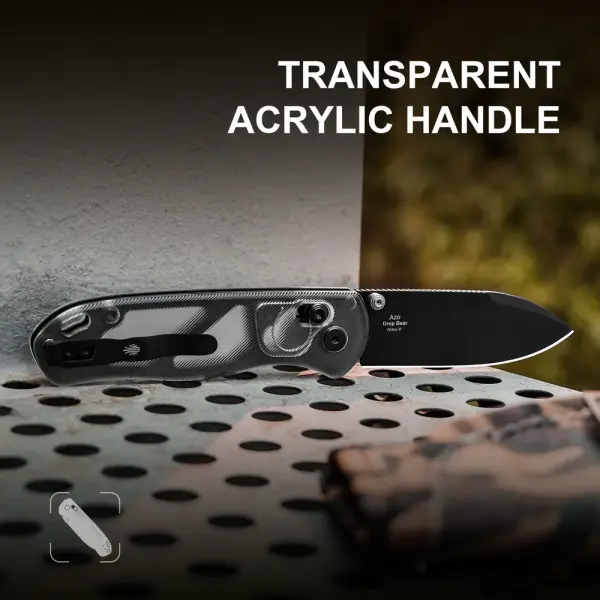 Kizer Drop Bear Nitro-V Stahl Acryl Black Clutch Lock