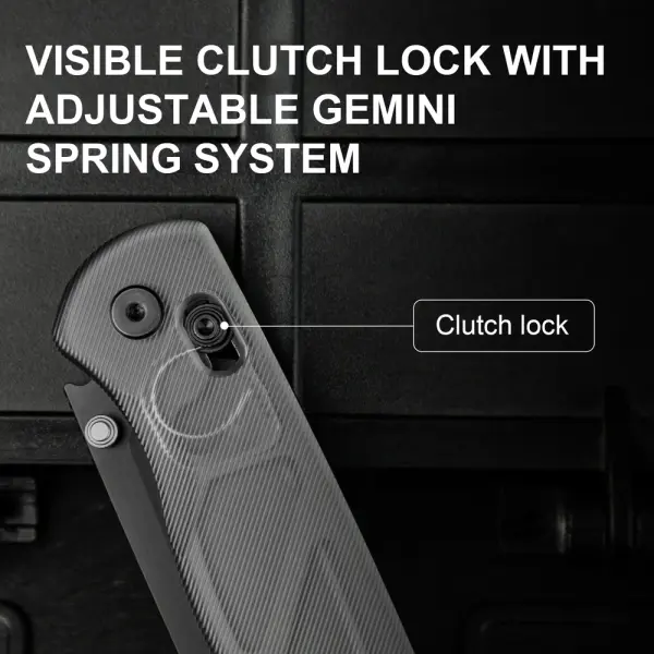 Kizer Drop Bear Nitro-V Stahl Acryl Black Clutch Lock