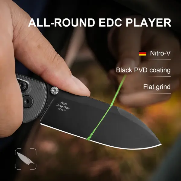 Kizer Drop Bear Nitro-V Stahl Acryl Black Clutch Lock