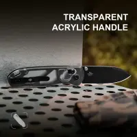 Kizer Drop Bear Nitro-V Stahl Acryl Black Clutch Lock