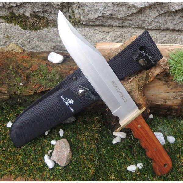 Winchester Messer Large Bowie Knife Fahrtenmesser + Nylonscheide G1206
