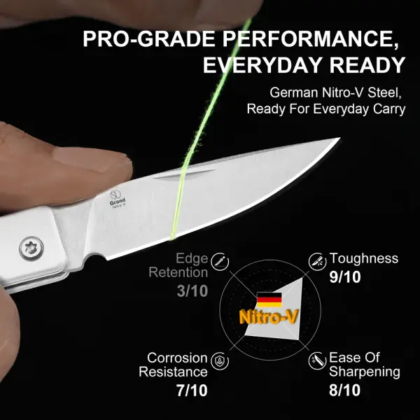 Kizer Little Grand Nitro-V Stahl Aluminium + Mkuruti Slipjoint