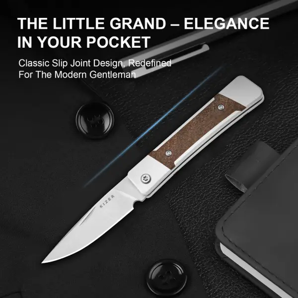 Kizer Little Grand Nitro-V Stahl Aluminium + Mkuruti Slipjoint