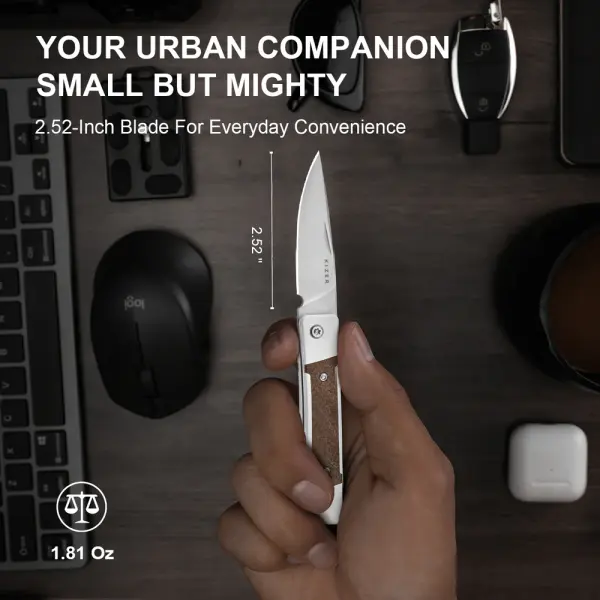 Kizer Little Grand Nitro-V Stahl Aluminium + Mkuruti Slipjoint