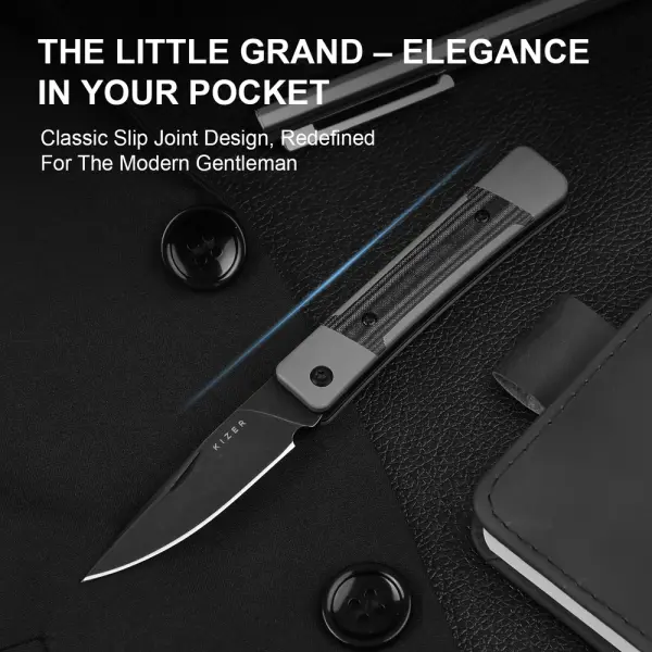 Kizer Little Grand Nitro-V Stahl G10 + Micarta Slipjoint