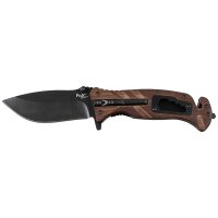 FoxOutdoor Taschenmesser mit Feuerstarter und Holzgriff
