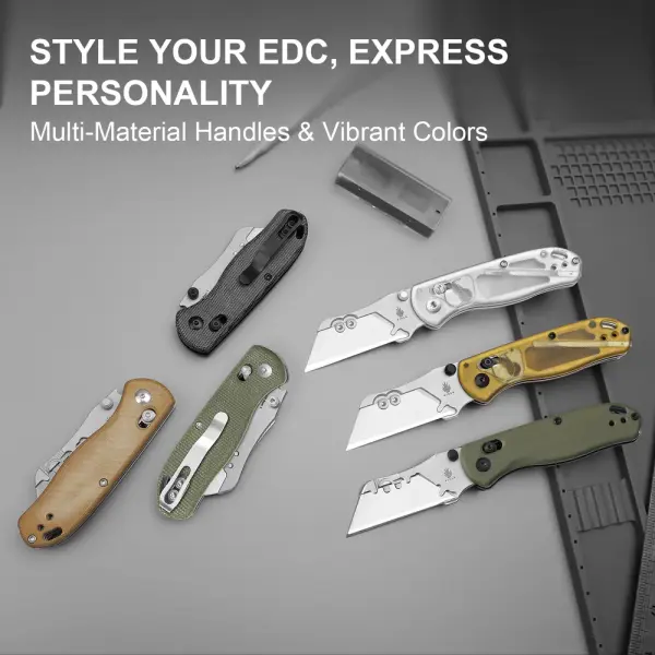 Kizer Drop Bear Utility SK5 & 5Cr15 Stahl Micarta Brown Clutch Lock