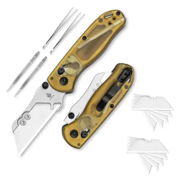 Kizer Drop Bear Utility SK5 & 5Cr15 Stahl PEI Clutch Lock