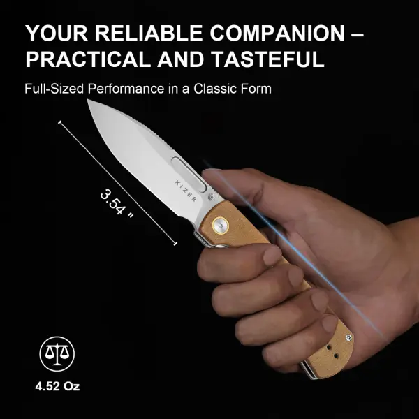 Kizer Retro Nitro-V Stahl Micarta Linerlock