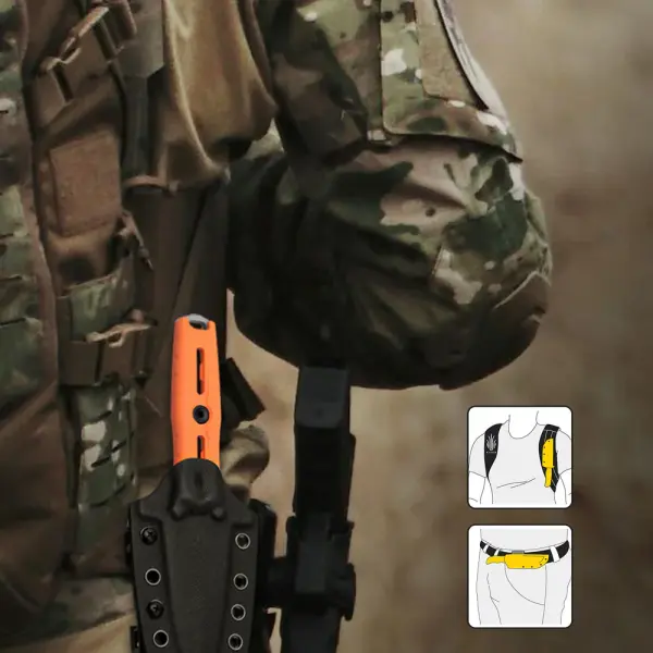 Kizer Norcross Fixed Blade Nitro-V Stahl G10 Orange Guthook