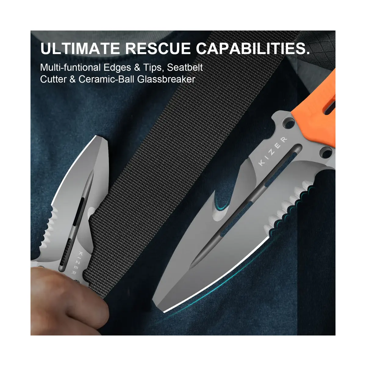 Kizer Norcross Fixed Blade Nitro-V Stahl G10 Orange Guthook, 89,95 €