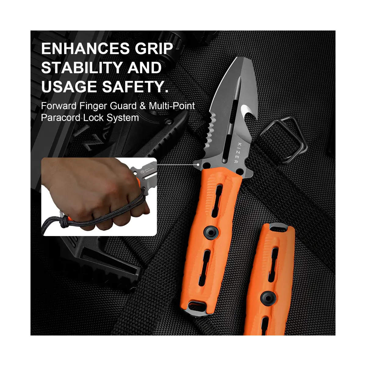 Kizer Norcross Fixed Blade Nitro-V Stahl G10 Orange Guthook, 89,95 €