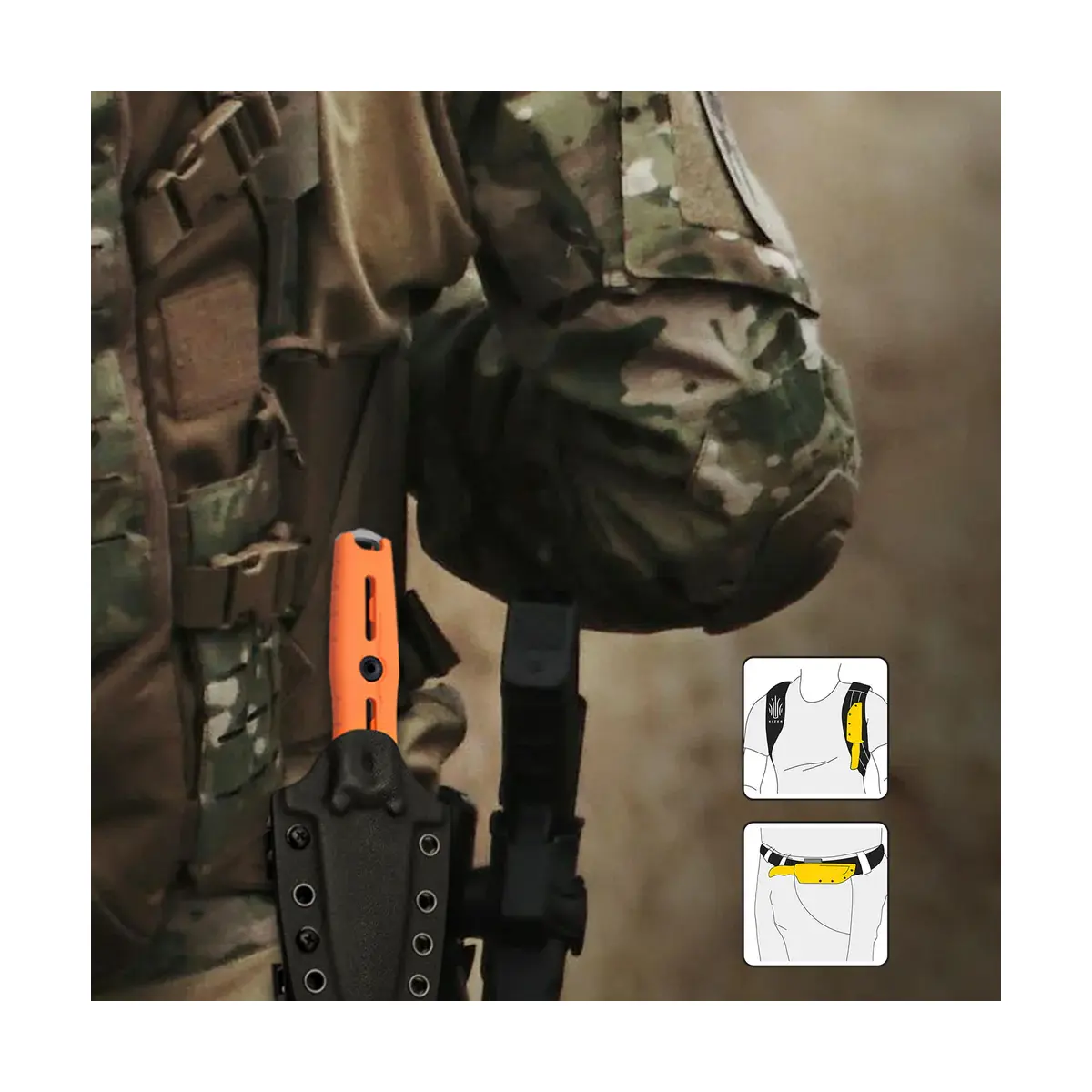 Kizer Norcross Fixed Blade Nitro-V Stahl G10 Orange Guthook, 89,95 €