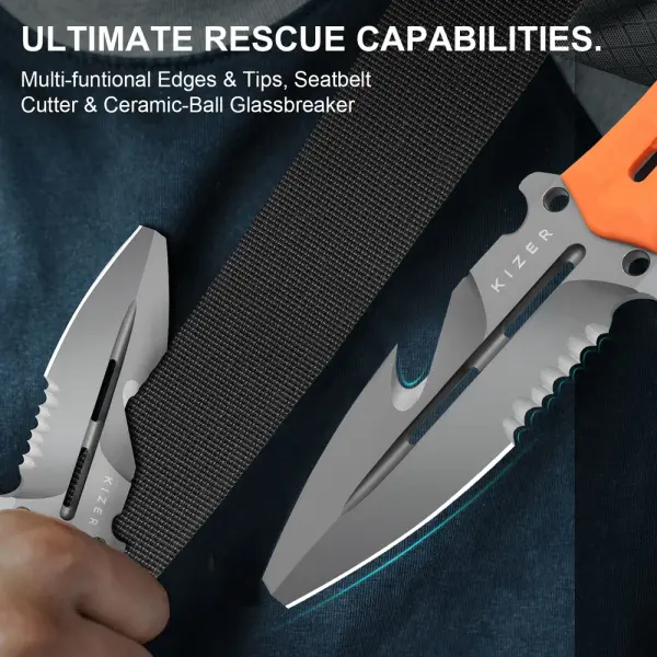 Kizer Norcross Fixed Blade Nitro-V Stahl G10 Orange Guthook