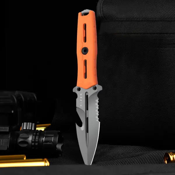 Kizer Norcross Fixed Blade Nitro-V Stahl G10 Orange Guthook
