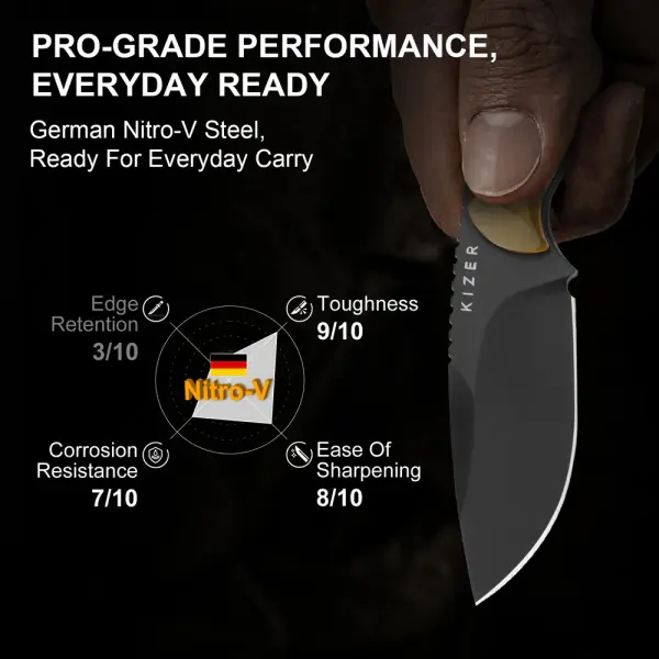 Kizer Buddy Fixed Blade Nitro-V Stahl PEI EDC