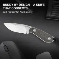 Kizer Buddy Fixed Blade 14C28N Stahl Micarta EDC