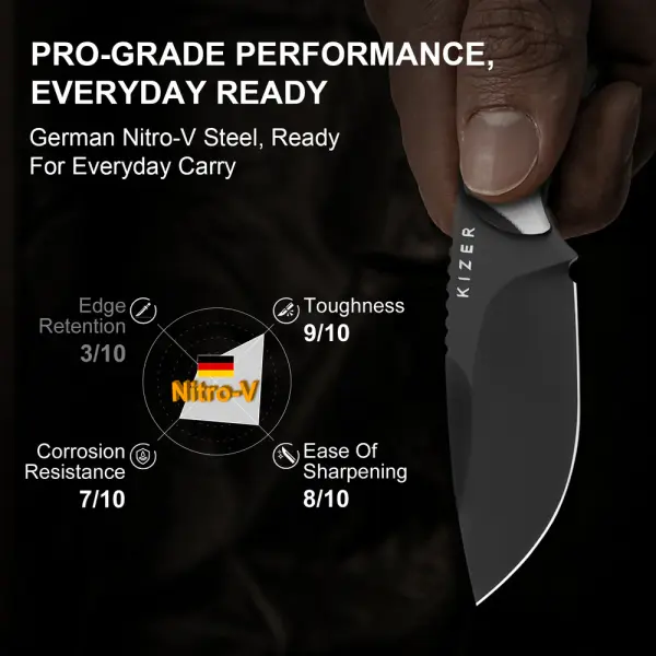 Kizer Buddy Fixed Blade Nitro-V Stahl G10 EDC