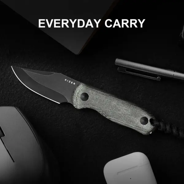 Kizer Drop Bear Fixed Blade AEB-L Stahl Micarta EDC