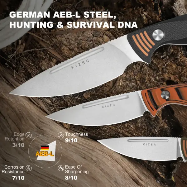 Kizer Evenki 1 Fixed Blade AEB-L Stahl G10 EDC