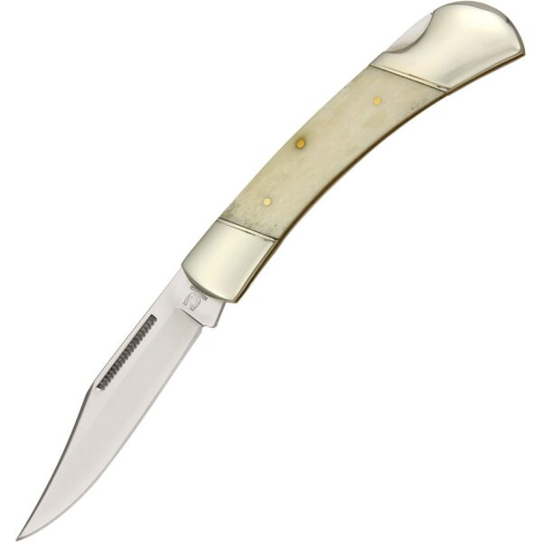 Rough Ryder Rider Folding Hunter White Bone Messer Taschenmesser 440 Stah Backlockl