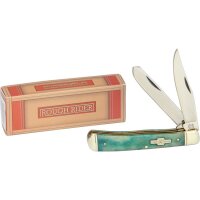Rough Ryder Trapper Green Smooth Bone Slipjoint Knochengriff