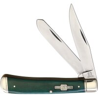 Rough Ryder Trapper Green Smooth Bone Slipjoint Knochengriff