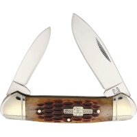 Rough Ryder Rider Canoe Amber Jigged Bone Slipjoint