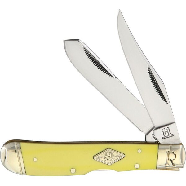 Rough Ryder Trapper Carbon Yellow Slipjoint Rough Rider